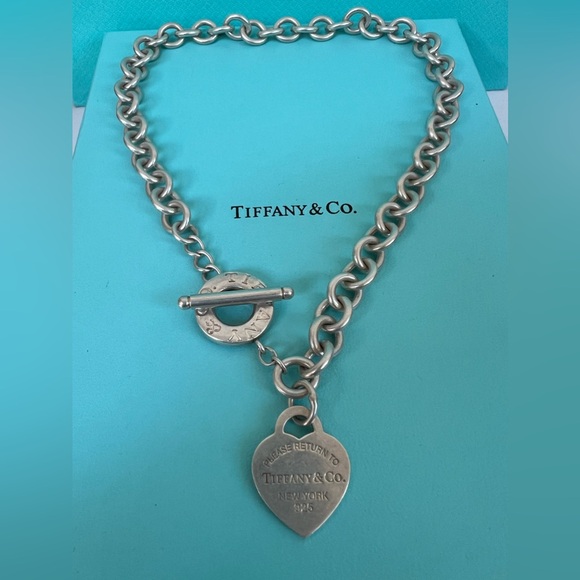 🔴Authentic TIFFANY & CO Return To Tiffany Heart Tag SS Toggle Link Necklace🔴 - Picture 5 of 15